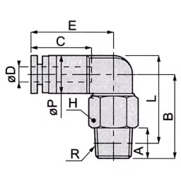 PISCO Rotary Joint Elbow Φ10 mm, RL10-02-image-1