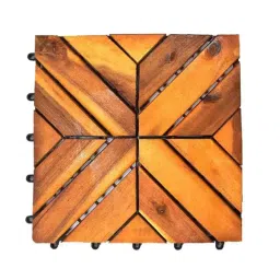 Kayra Decor 12x12 inch Teak Wood Water Resistant Deck Tiles with Interlocking AGT05-image-36