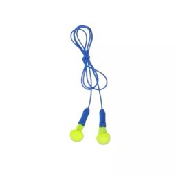 3M Earplugs with Cord Soft Form Round Shape 28 dB SNR Green & Blue, 318-1001 (Pack of 50)-47