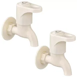 Cliquin Aura Series Wall Mount PTMT Bib Cock with Wall Flange in Ivory, AU-3002 P2 (Pack of 2)-image-85