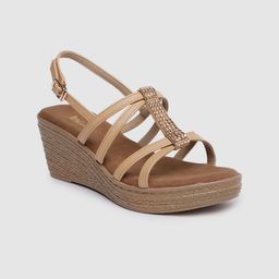 Inc 5 Women Studs Embellished Suede Wedge Sandals-43