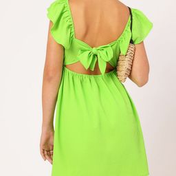 DressBerry Vibrant Vibes Seersucker Cut Out Detail Mini Dress-image-35