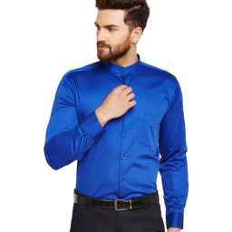 Hancock Blue Slim Fit Shirt-image-16