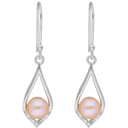 Sri Jagdamba Pearls Aarya 92.5 Sterling Silver Earrings-image-1