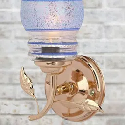 Somil Premium Designer Glass Wall / Night Lamp Elegant & Stylish Dcor Accent for Modern Interiors, color- Blue, White, Size:- 20.5 X 18.5 X 29.5 CM-image-95