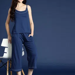 Mast & Harbour Women Solid Top with Capris-image-20