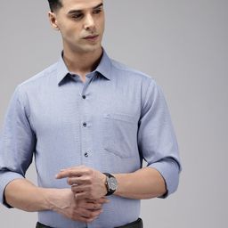 Arrow Manhattan Slim Fit Self Designed Pure Cotton Formal Shirt-image-53