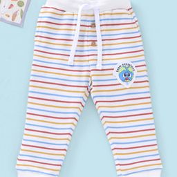 Babyoye 100% Cotton Terry Full Length Striped Lounge Pant - Multicolor-picture-17