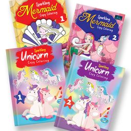 Sparkling Copy Coloring Books Set of 4 - English-9