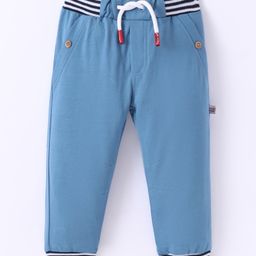 Mini Taurus Cotton Knit Full Length Solid Color Lounge Pant - Blue-picture-26