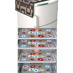 Dakshya Industries Fridge Top Cover and Fridge Mat Combo Set of 5-picture-19