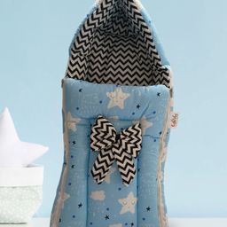 Fabrify Baby Cotton Carrier Nest Cum Sleeping Bag Kushli - sky blue-image-47