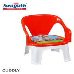 Swagath furniture Comfortable Kids Plastic Chair With Armrest (Finish color- Red, Pre-assembled )-image-5