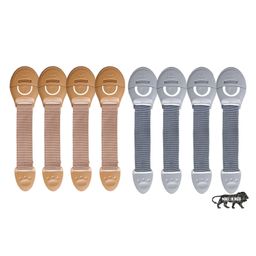 Kids Station Furniture Safety Locks for Kids, Pack of 4 Grey + 4 Beige,Child Safety, Locks for Drawers, Cabinets, Fridge, Cupboard Lock, Strong and Adhesive Safety Locks-picture-27