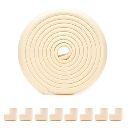 Kids Station Edge & Corner Guards Combo for Baby Safety 5m L-Shape Edge Protector + 8 Corner Guards BPA Free (Beige)-24