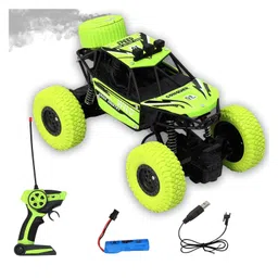 NIYAMAT Smoke Spray Function Rock Crawler Car Remote Control 5 Function High Speed 1:18 2Wd Off Road Vehicle Toy Cars for Kids- Green-picture-37