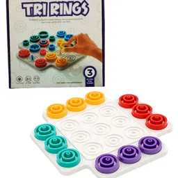 AKN TOYS Strategy Game ,Fun Strategy Board Game for Kids & Adults ,Connect 3 in a Row ,Fast-Paced, Skill-Based Gameplay ,- PACK OF 1 ( COLOR AND DESIGN VARY )-picture-0