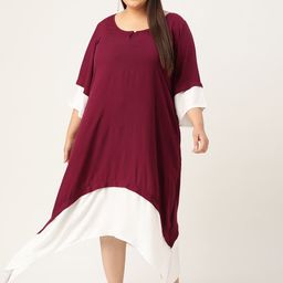 theRebelinme Colourblocked Keyhole Neck A-Line Midi Dress-picture-39
