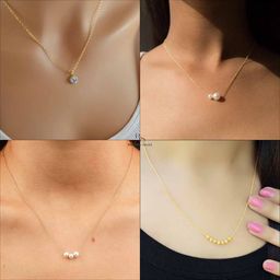 Boghra Sales Set Of 4 Gold-Plated Brass Pearls Chain-16