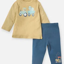 Juniors by Babyshop Boys Graphic Printed Pure Cotton T-shirt With Pyjamas-image-22