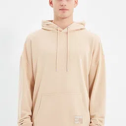Trendyol Men Solid Hooded Sweatshirt-image-60