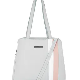 Caprese Women Grey Solid Structured Handheld Bag-46