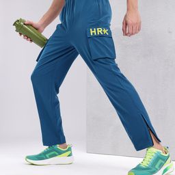 HRX by Hrithik Roshan Men Brand Logo Print Rapid-Dry Training Cargos with Side Slits-image-18
