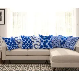 SEJ by Nisha Gupta Blue & White Cushion Covers - Set of 8-21
