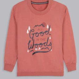 Bolly Lounge Boys Peach Cotton Regular Fit Printed Sweatshirt-picture-25