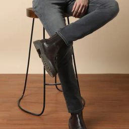 Peter England Grey Cotton Slim Fit Jeans-image-86
