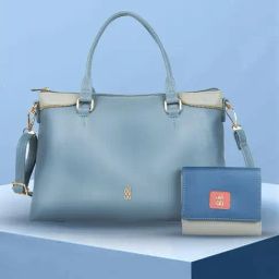Baggit Blue Solid Handbag-image-57