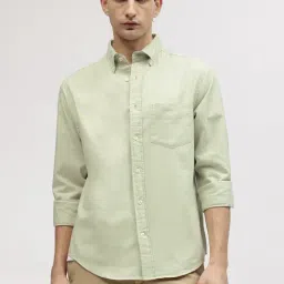 GANT Solid Button Down Regular Fit Shirt-image-66