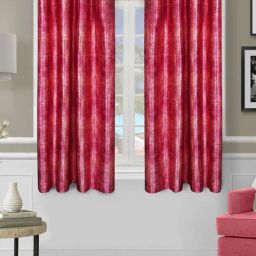 Romee Pink Cotton Self Curtains and Sheers-31