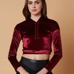 SHOWOFF Maroon Regular Fit Hoodie-27