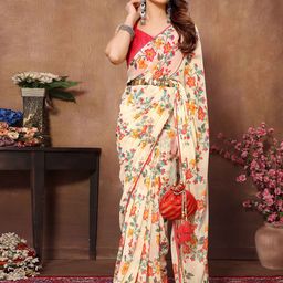 Shee Star Floral Printed Saree-image-44
