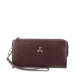 Mochi Brown Solid Wallet for Women-image-23