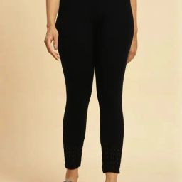 W Black Plain Leggings-image-28