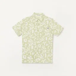 Fame Forever by Lifestyle Boys Sage Cotton Printed Shirt-picture-0