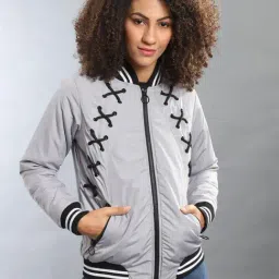 Campus Sutra Grey Regular Fit Jacket-image-34