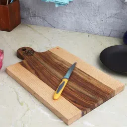 VarEesha Brown Sheesham Wood Chopping Board - Set of 1-15