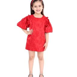KidsDew Kids Red Printed Dress-image-27