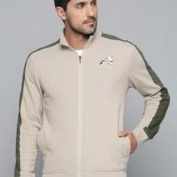 ALCIS Beige Regular Fit Self Pattern Sports Jacket-31