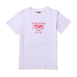 Gini & Jony Kids White & Red Cotton Printed T-Shirt-image-68