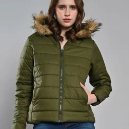 Izel Green Regular Fit Jacket-image-38