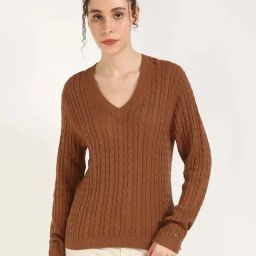 Tommy Hilfiger Natural Cognac Regular Fit Sweater-image-71