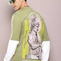 Kook N Keech Graphic Printed Doctor Sleeves Oversized T-shirt-image-66