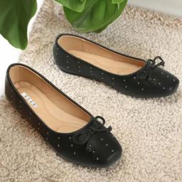 Elle Women's Black Flat Ballets-image-71