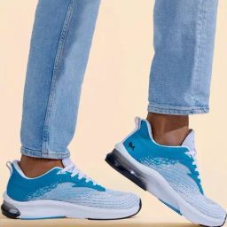 Neemans Men's The Comfornauts White & Blue Running Shoes-12