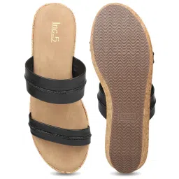 Inc.5 Women's Black Casual Wedges image 4