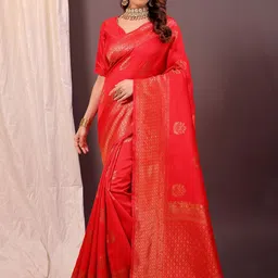 Moda Rapido Ethnic Motifs Zari Silk Cotton Kanjeevaram Saree image 4
